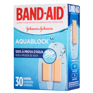 BAND-AID CURATIVOS À PROVA D'ÁGUA COM 30 UNIDADES