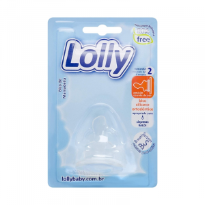 BICO DE MAMADEIRA LOLLY DE SILICONE ORTO TAMANHO 2