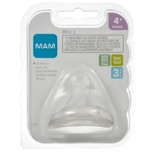 BICO MAMADEIRA MAM Nº3 FLUXO RÁPIDO 4+ MESES 1 UNIDADE