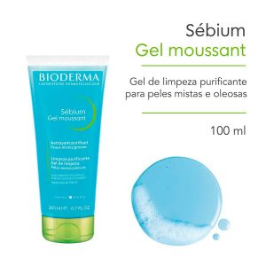 BIODERMA SÉBIUM GEL MOUSSANT DE LIMPEZA PELE OLEOSA COM 100ML