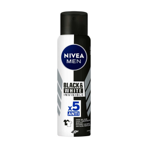 DESODORANTE NIVEA MEN BLACK&WHITE INVISIBLE MASCULINO ANTITRANSPIRANTE AEROSOL COM 150ML