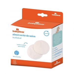 CAIXA COM 6 ABSORVENTES LAVÁVEIS PARA SEIOS BABYDEAS