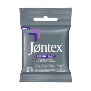 PRESERVATIVO JONTEX SENSATION TEXTURIZADO COM 3 UNIDADES