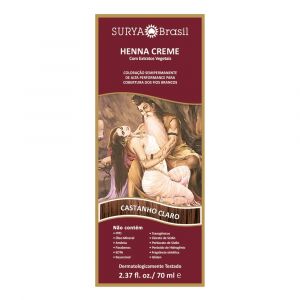 TINTURA HENNA SURYA CREME CASTANHO CLARO COM 70ML