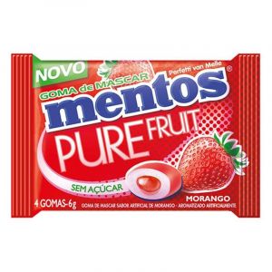 CHICLETE MENTOS PURE FRESH MORANGO