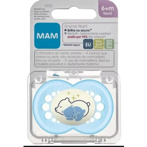 CHUPETA MAM ORIGINAL NIGHT 6+ MESES AZUL