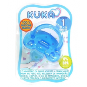CHUPETA DE SILICONE KUKA ORTODONTICA 0 A 6 KUKA AZUL
