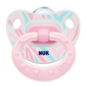CHUPETA NUK CLASSIC GIRLS ROSA E AZUL DECORADA 