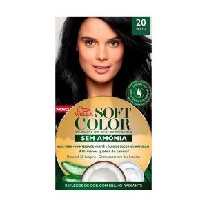 TINTURA WELLA SOFT COLOR 20 PRETO COM 1 UNIDADE