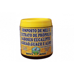COMPOSTO DE MEL E PRÓPOLIS EUCALIPTO/AGRIÃO/GUACO/ALHO 280G - NATU'S MINAS
