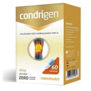 CONDRIGEN COLÁGENO TIPO II 40MG COM 60 CÁPSULAS