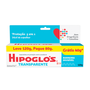 CREME CONTRA ASSADURA HIPOGLÓS TRANSPARENTE COM 120G