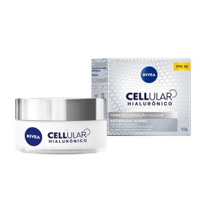 CREME FACIAL ANTIRRUGAS NIVEA CELLULAR HIALURÔNICO DIA FPS 30 50ML