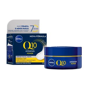 CREME FACIAL ANTISSINAIS NOITE NIVEA Q10 POWER PLUS PELE NORMAL A SECA COM 50G
