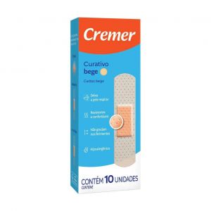 CURATIVO CREMER BEGE COM 10 UNIDADES