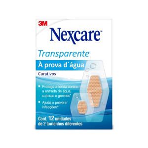 CURATIVO 3M NEXCARE À PROVA D'ÁGUA SORTIDOS COM 12 UNIDADES