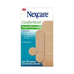 CURATIVO 3M NEXCARE SUPERFLEXÍVEIS VARIADOS COM 24 UNIDADES