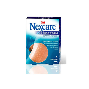 CURATIVO GRANDE NEXCARE 3M À PROVA D'ÁGUA COM 4 UNIDADES