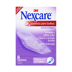CURATIVO PARA BOLHAS NEXCARE 3M À PROVA D'ÁGUA COM 6 UNIDADES