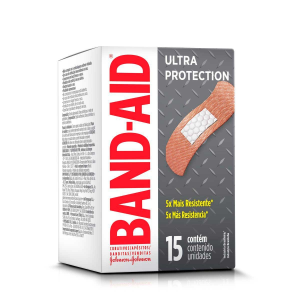 CURATIVOS BAND-AID ULTRA PROTECTION SUPER RESISTENTE COM 15 UNIDADES