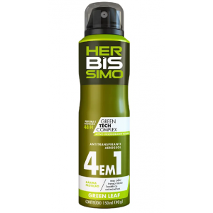 DESODORANTE AEROSOL ANTITRANSPIRANTE HERBISSIMO GREEN LEAF 150ML