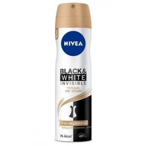 DESODORANTE AEROSOL NIVEA BLACK WHITE TOQUE DE SEDA 150ML