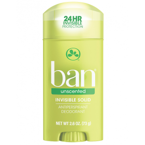 DESODORANTE ANTITRANSPIRANTE SÓLIDO BAN UNSCENTED SEM PERFUME COM 73G