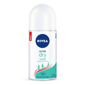 DESODORANTE NIVEA ACTIVE DRY FRESH FEMININO ROLL-ON COM 50ML