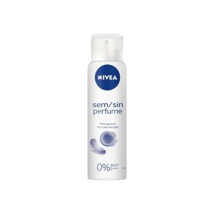 DESODORANTE NIVEA SEM PERFUME PELE SENSÍVEL AEROSOL ANTITRASPIRANTE COM 150ML