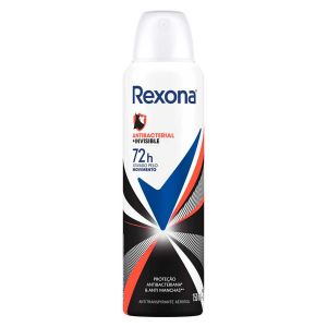 DESODORANTE REXONA ANTIBACTERIAL + INVISIBLE AEROSSOL ANTITRANSPIRANTE COM 150ML
