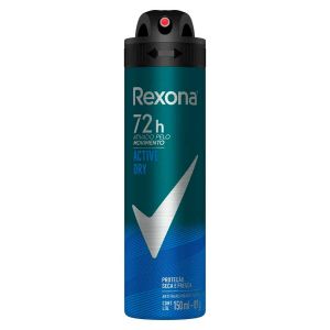 DESODORANTE REXONA MEN ACTIVE DRY MASCULINO AEROSSOL ANTITRANSPIRANTE COM 150ML