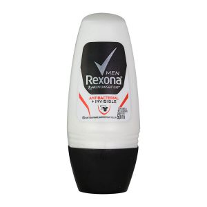 DESODORANTE REXONA MEN ANTIBACTERIAL + INVISIBLE ROLL-ON ANTITRANSPIRANTE COM 50ML