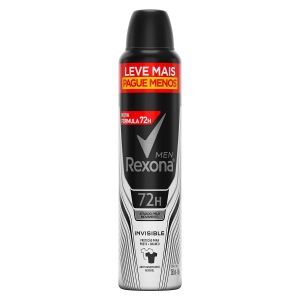 DESODORANTE REXONA MEN INVISIBLE AEROSSOL ANTITRANSPIRANTE 72H COM 250ML