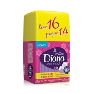 ABSORVENTE DIANA SUAVE COM ABAS 16 UNIDADES