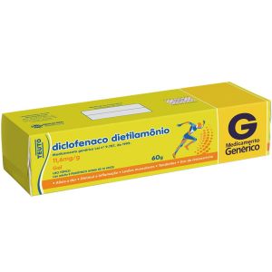 DICLOFENACO DIETILAMÔNIO GEL 11,6MG/G COM 60G - TEUTO