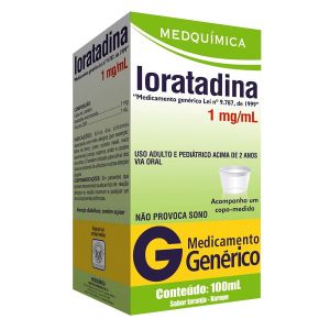 LORATADINA XAROPE 1MG COM 100ML - MEDQUIMICA 