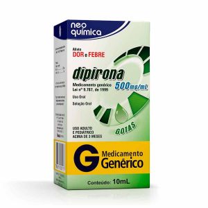 DIPIRONA MONOIDRATADA 500MG/ML SOLUÇÃO GOTAS 10ML - NEOQUIMICA GENERICO