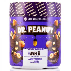 PASTA DE AMENDOIM AVELÃ COM WHEY PROTEIN DR. PEANUT COM 600G