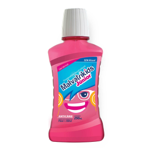ENXAGUANTE ANTISSÉPTICO MALVATRIKIDS JUNIOR COM 250ML
