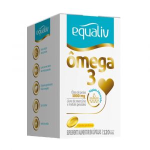  ÔMEGA 3 ÓLEO DE PEIXE 1000MG COM 120 CÁPSULAS EM GEL EQUALIV