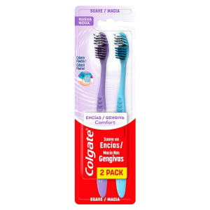 ESCOVA DE DENTE COLGATE GENGIVA COMFORT MACIA COM 2 UNIDADES