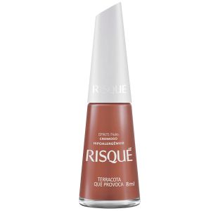 ESMALTE CREMOSO NUDES RISQUÉ TERRACOTA QUE PROVOCA HIPOALERGÊNICO COM 8ML