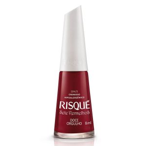 ESMALTE CREMOSO RISQUÉ SETE VERMELHOS DOCE ORGULHO HIPOALERGÊNICO COM 8ML