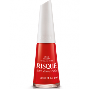 ESMALTE CREMOSO RISQUÉ SETE VERMELHOS TOQUE DE IRA HIPOALERGÊNICO COM 8ML