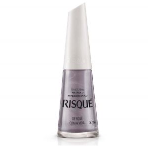 ESMALTE EFEITO METÁLICO RISQUÉ DE ROSÉ COM A VIDA COM 8ML