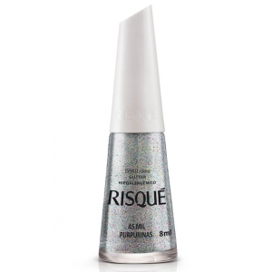 ESMALTE RISQUÉ AS MIL PURPURINAS EFEITO GLITTER HIPOALERGÊNICO COM 8ML
