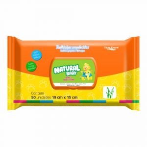 LENÇO UMEDECIDO NATURAL BABY 50 UNIDADES
