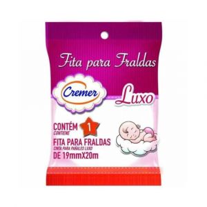 FITA PARA FRALDAS CREMER LUXO ROSA 20M