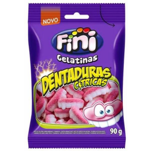 BALA FINI TUBES SABOR MORANGO COM 80G