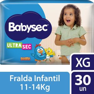 FRALDA BABYSEC ULTRASEC MEGA GALINHA PINTADINHA XG - 30 UNIDADES
